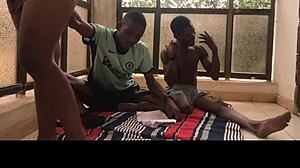 this chap we met at the balcony, my stuborn friend decided we fuck her first