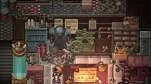 does the detective girl fight the old man and his giant robot?