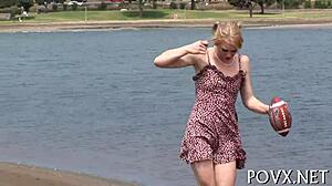 naked teen gal gets drilled hard in pov action