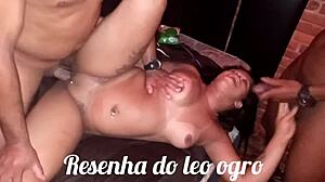 Brazilian blowbang with Kelly Liberato and Valeska Boca de Veludo ends in cum chaos