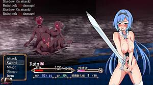 沉浸在性感3D动漫与噩梦骑士游戏动作中