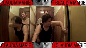 gets horny, sucks dick at home entrance