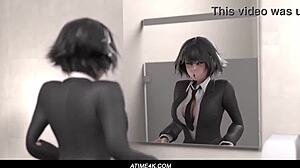 Customer Service Ep4: Ebony Babe Takes Monster Cock at Work with Facial