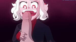 Modeus the lustful demon sucks big cock 😈