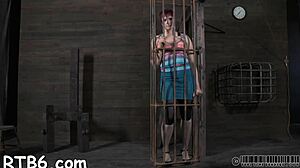 Hot slave surprises with a sloppy blowjob in intense bdsm game.