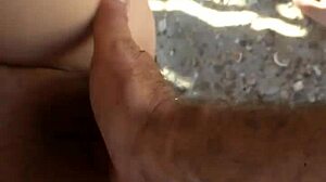 Amateurs Squirt and Cum in Sex Swing on Beach