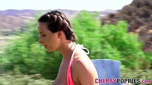 Busty Teen 18+ Flashes Tits Outdoors!