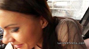 uhh, big tittied teen, like, gets anal in car... wow!