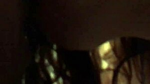 The mature slut expertly sucks his throbbing cock deep