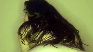 Hot girl teases to naked climax