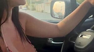 Skilled Prostitute Sucks Cock While Driving