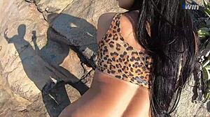 Risky Beach Sex with Intense Outdoor Fucking