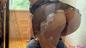 Burning for Maid's Rough Ride on Married Landlord's Shaved Pussy