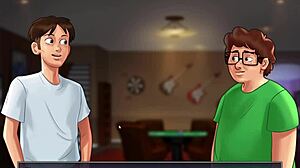 Watch the complete gameplay of Summertime Saga part 2 with sexy teacher masturbation