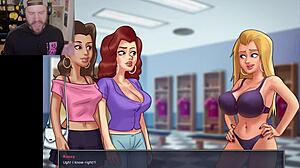 Teen With Big Tits Can't Shower Due To Cumshot In Summertime Saga