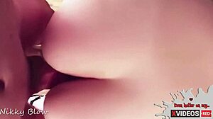 hot closeup of amateur couple's bareback doggy sex from his pov