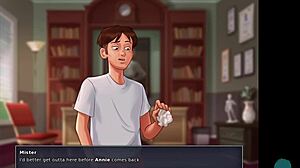 She whispers, Jerk it for me, student, right here in class.