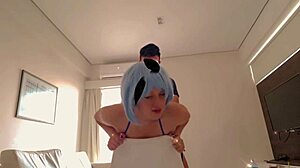 她随便发照片，结果啦啦队长弯腰被激烈后入骑乘