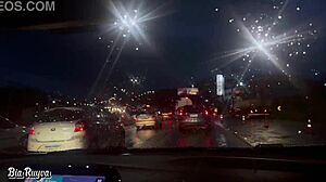 Latina Gives Blowjob in Car Until Cumshot