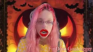 halloween fantasy: jerk off to my instructions. pov femdom with glasses.