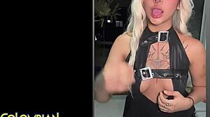 Alt goth latina slut on colombian casting couch getting facial 😏