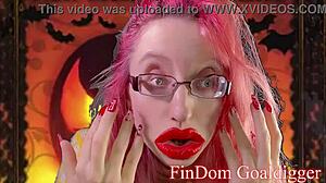 halloween fantasy: jerk off to my instructions. pov femdom with glasses.