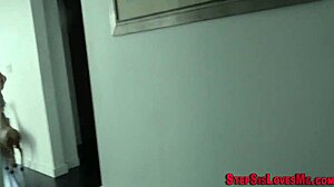 teen blonde sucking her stepbrother's monster cock pov