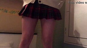 Japanese Teen Girl With Big Tits Delivers Sensual Blowjob Experience.