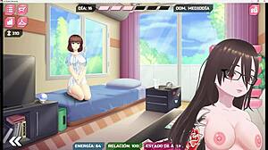 Emo girl with big tits and ass in hentai cartoon