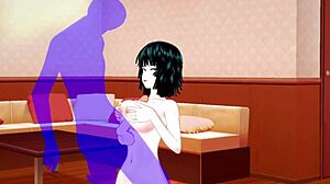 One Punch-Man hentai with Fubuki's wild handjob and POV banging! 🍆🔥