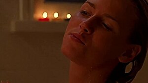 I love Tania Saulnier in her sexy shower.