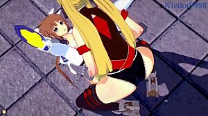 Fate and Nanoha intense futanari sex.