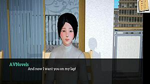 Amateur Girl with Small Tits Rides Cowgirl in Erotic Hentai Game