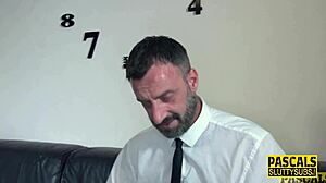 Tattooed Submissive Blonde Goes Kinky with Deep Throat Action