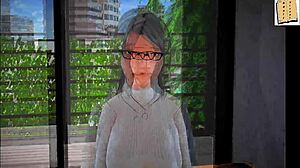 Amateur Girl with Small Tits Rides Cowgirl in Erotic Hentai Game