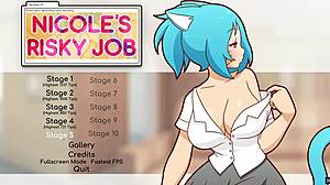 Nicole in Risky Job Hentai: Camgirl Masturbates Watching Exposed Tits in Episode 4