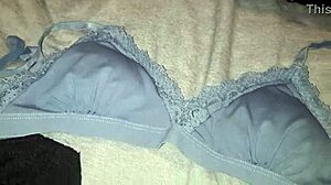 Masturbating with best friend's used lace panties in USA.