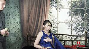 indian milf housewife dominated in rough retro play!