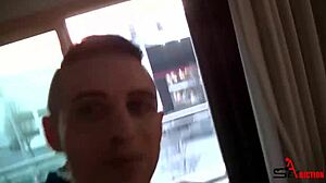 Redhead Lulu Pretel Sucks Huge Cock in Public with Jose Adiction!