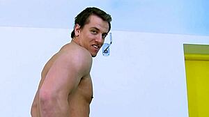 Detailed hardcore gay sex scene featuring intense fucking, sucking, and anal penetration between two men.