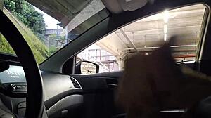 Beautiful woman risks public masturbation outdoors for thrilling exposure.