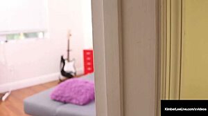 Kimber lee gives hot handjob as slutty step-sister