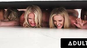 adult time milf charlie forde surprises with wild reverse gangbang