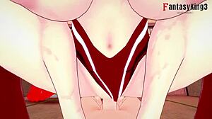 Momo Yaoyorozu Screws Hard in Boku No Hero Free Scene.