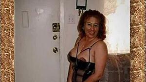 Julenas retro video featuring stockings and interracial scenes