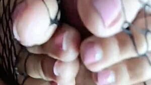 Foot Fetish Delight: Fucking Her Deliciously And Cumming On Her Feet - Buscanos Juanlatino