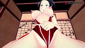 Momo Yaoyorozu Screws Hard in Boku No Hero Free Scene.