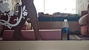 Pussy fucking and pussy play amateur homemade video with Kazakh couple