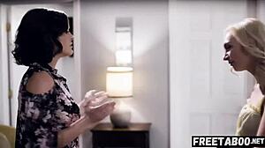 Krissy Lynn joins husband banging babysitter in wild threesome. Full action on freetaboo net.