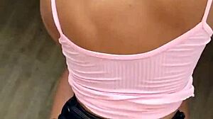 I'm pounding this married Latina's ass at the hotel window